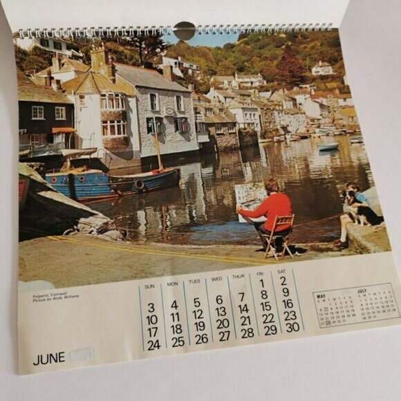 1979 British Heritage Calendar - Cozy Cottage Landscape England Britain Vintage - Picture 6 of 13